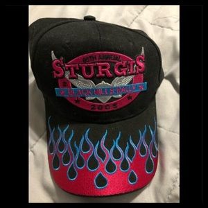 NWOT vintage 2005 Sturgis 65th Black Hills Rally Motorcycle Biker Flame Hat cap